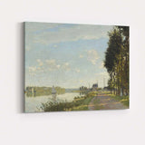 Serene Riverside Village Sailing Boats Impressionist Landscape Canvas Wall Art Print Decor Picture Ready to Hang