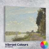 Serene Riverside Village Sailing Boats Impressionist Landscape Canvas Wall Art Print Decor Picture Ready to Hang