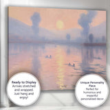 Misty Pink Sunrise Lake Reflection Tranquil Landscape Canvas Wall Art Print Decor Picture Ready to Hang