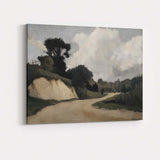 Moody Country Lane Rural Landscape Impressionist Painting Canvas Wall Art Print Decor Picture Ready to Hang
