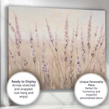 Soft Lavender Meadow Botanical Floral Watercolour Canvas Wall Art Print Decor Picture Ready to Hang