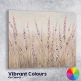 Soft Lavender Meadow Botanical Floral Watercolour Canvas Wall Art Print Decor Picture Ready to Hang
