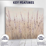 Soft Lavender Meadow Botanical Floral Watercolour Canvas Wall Art Print Decor Picture Ready to Hang