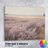 Dreamy Lavender Heather Moorland Panoramic Landscape Canvas Wall Art Print Decor Picture Ready to Hang