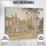 Elegant Victorian Manor House Garden Watercolour Canvas Wall Art Print Decor Picture Ready to Hang