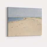 Minimalist Sandy Beach Coastal Dunes Landscape Painting Canvas Wall Art Print Decor Picture Ready to Hang