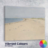 Minimalist Sandy Beach Coastal Dunes Landscape Painting Canvas Wall Art Print Decor Picture Ready to Hang