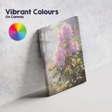 Soft Pink Azalea Blossom Garden Floral Painting Canvas Wall Art Print Decor Picture Ready to Hang
