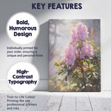 Soft Pink Azalea Blossom Garden Floral Painting Canvas Wall Art Print Decor Picture Ready to Hang