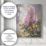 Soft Pink Azalea Blossom Garden Floral Painting Canvas Wall Art Print Decor Picture Ready to Hang