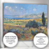 Panoramic Countryside Lake Mountain Vista Impressionist Landscape Canvas Wall Art Print Decor Picture Ready to Hang