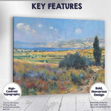 Panoramic Countryside Lake Mountain Vista Impressionist Landscape Canvas Wall Art Print Decor Picture Ready to Hang