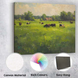Peaceful Countryside Cow Pasture Rural Farm Landscape Canvas Wall Art Print Decor Picture Ready to Hang