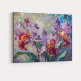 Vibrant Purple Cattleya Orchid Tropical Floral Painting Canvas Wall Art Print Decor Picture Ready to Hang