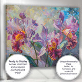 Vibrant Purple Cattleya Orchid Tropical Floral Painting Canvas Wall Art Print Decor Picture Ready to Hang