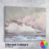 Soft Pastel Abstract Mountain Landscape Coastal Seascape Canvas Wall Art Print Decor Picture Ready to Hang