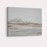 Minimalist Soft Neutral Mountain Lake Landscape Canvas Wall Art Print Decor Picture Ready to Hang
