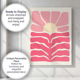 Abstract Pink Floral Sunrise Scandinavian Minimalist Canvas Wall Art Print Decor Picture Ready to Hang