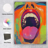 Vibrant Pop Art Open Mouth Tongue Portrait Canvas Wall Art Print Decor Picture Ready to Hang