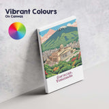 Caracas Mountain Skyline Landmark Travel Poster Illustration Canvas Wall Art Print Decor Picture Ready to Hang