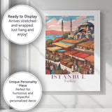 Istanbul Hagia Sophia Grand Bazaar Travel Poster Canvas Wall Art Print Decor Picture Ready to Hang