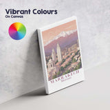 Scenic Marrakech Morocco Atlas Mountains Skyline Travel Poster Canvas Wall Art Print Decor Picture Ready to Hang
