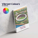 Adelaide Oval Stadium Aerial Cityscape Landmark Travel Poster Canvas Wall Art Print Decor Picture Ready to Hang