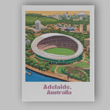 Adelaide Oval Stadium Aerial Cityscape Landmark Travel Poster Canvas Wall Art Print Decor Picture Ready to Hang