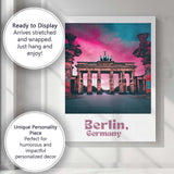 Dramatic Berlin Germany Brandenburg Gate Sunset Travel Poster Canvas Wall Art Print Decor Picture Ready to Hang