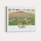 Scenic Kabul Afghanistan Mountain City Panorama Travel Poster Canvas Wall Art Print Decor Picture Ready to Hang