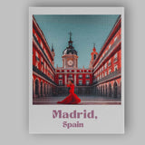 Flamenco Dancer Madrid Spain Historic Plaza Travel Poster Canvas Wall Art Print Decor Picture Ready to Hang