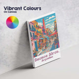 Colourful Buenos Aires La Boca Street Travel Poster Canvas Wall Art Print Decor Picture Ready to Hang