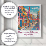 Colourful Buenos Aires La Boca Street Travel Poster Canvas Wall Art Print Decor Picture Ready to Hang