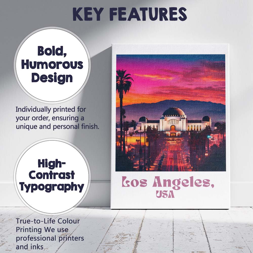 Amsterdam Spring Canal Tulips Bicycle Travel Poster Canvas Wall Art Print Decor Picture Ready to Hang