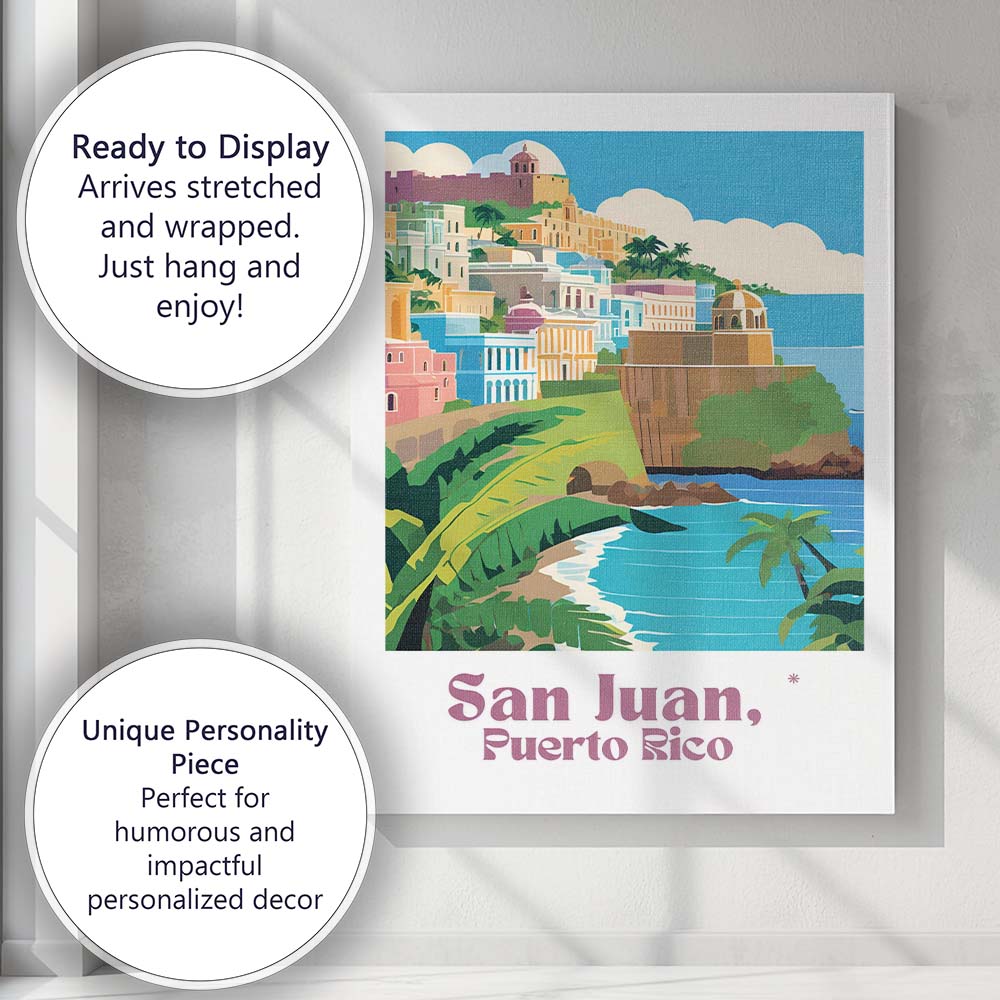 Panama City Panama Skyline Canal Cruise Ship Travel Poster Canvas Wall Art Print Decor Picture Ready to Hang