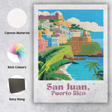 Panama City Panama Skyline Canal Cruise Ship Travel Poster Canvas Wall Art Print Decor Picture Ready to Hang
