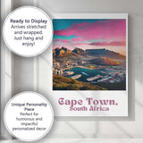 Colourful Cape Town South Africa Table Mountain Harbour Sunset Travel Poster Canvas Wall Art Print Decor Picture Ready to Hang