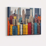 Colourful Modern City Skyline Urban Architecture Photography Canvas Wall Art Print Decor Picture Ready to Hang