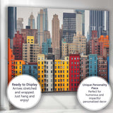 Colourful Modern City Skyline Urban Architecture Photography Canvas Wall Art Print Decor Picture Ready to Hang