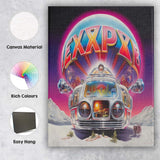 Retro Camper Van Expedition Travel Poster Canvas Wall Art Print Decor Picture Ready to Hang