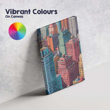 Pastel Metropolitan Skyline High Rise Buildings Cityscape Canvas Wall Art Print Decor Picture Ready to Hang
