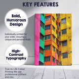 Colourful Contemporary Apartment Buildings Urban Architecture Canvas Wall Art Print Decor Picture Ready to Hang