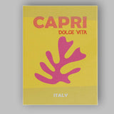 Abstract Coral Sea Fan Capri Dolce Vita Italy Travel Poster Canvas Wall Art Print Decor Picture Ready to Hang