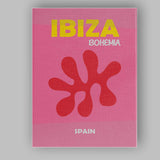 Bold Red Abstract Coral Ibiza Bohemia Spain Travel Poster Canvas Wall Art Print Decor Picture Ready to Hang