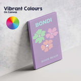 Pastel Floral Bondi Beach Australia Retro Travel Poster Canvas Wall Art Print Decor Picture Ready to Hang