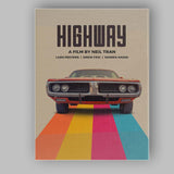 Retro Classic Muscle Car Highway Movie Poster Style Canvas Wall Art Print Decor Picture Ready to Hang