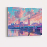 Dreamy London Big Ben Westminster Sunset Cityscape Canvas Wall Art Print Decor Picture Ready to Hang