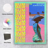 Retro Summer Vacation Beach Fashion Travel Poster Canvas Wall Art Print Decor Picture Ready to Hang