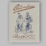 Antique Columbia Safety Bicycle Victorian Cycling Advertisement Canvas Wall Art Print Decor Picture Ready to Hang