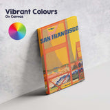 Modern San Francisco Golden Gate Bridge Travel Poster Canvas Wall Art Print Decor Picture Ready to Hang